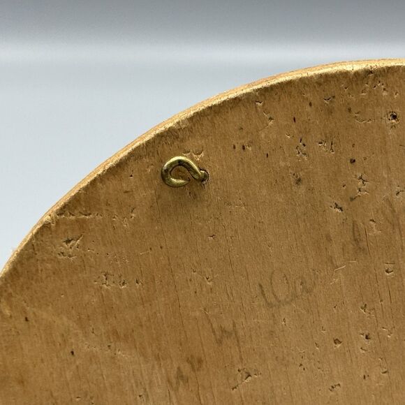 Vtg Pyrography Wood Burning Art Plaque Flemish Art Co Rd Newfoundland Dog Head - Picture 7 of 10